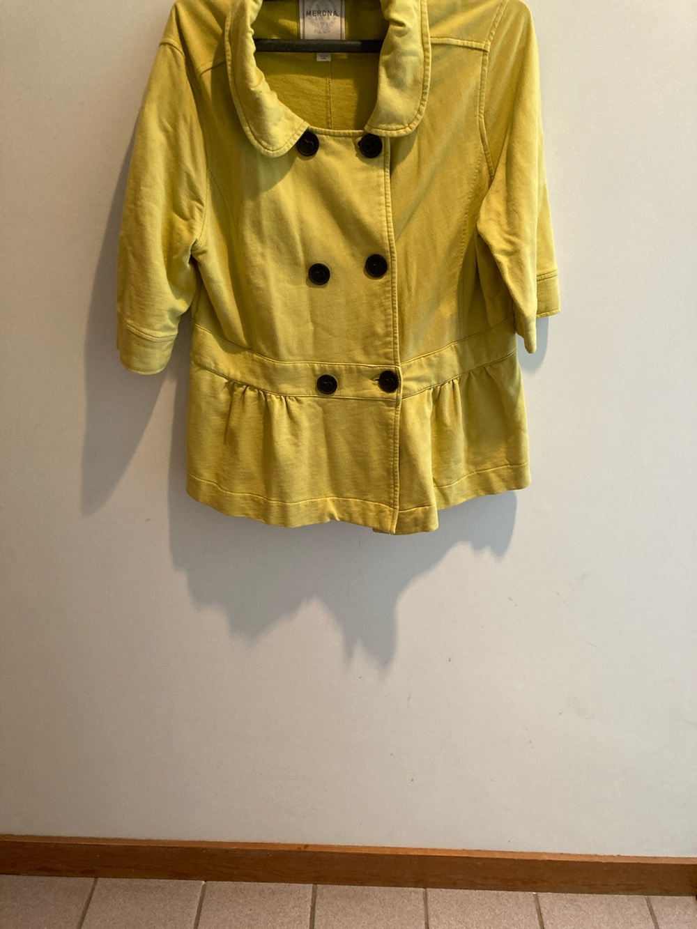 Merona Yellow Double-Breasted Pea Coat